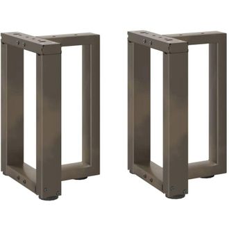 vidaXL Vidaxl - Patas Para Mesa De Centro En Forma De T (2 Unidades), Color Negro, 38 X 25 X (42-43) Cm, Acero