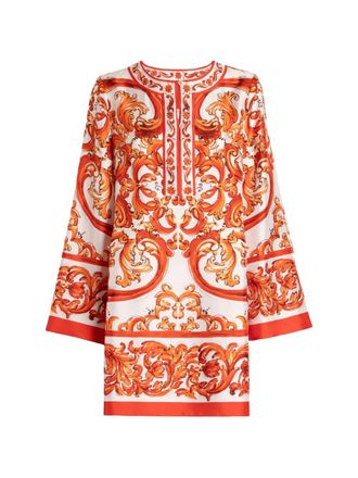Dolce & Gabbana Minikleid mit Maiolica-Print von Dolce & Gabbana