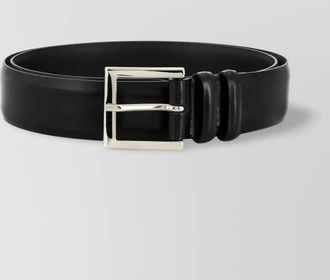 Orciani adjustable leather belt with smooth finish