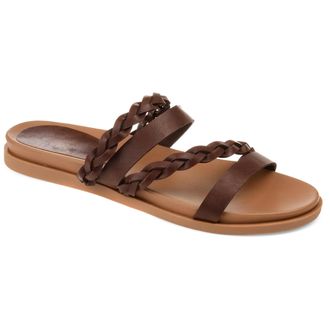 Journee Collection Women & apos;s Colette Medium and Wide Width Flat Sandals