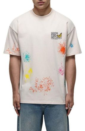 Good For Nothing Pigment Paint Cream T-shirt at Nordstrom, Size Small Uk