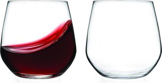 Barski Set Of 2 Luminous 13Oz Stemless Wine Glasses