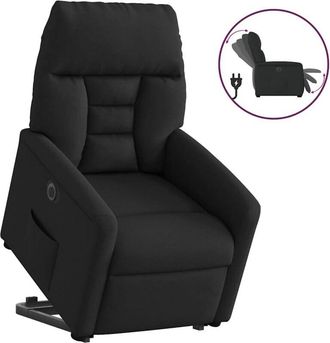 vidaXL Sill&oacute;n El&eacute;ctrico Reclinable Elevable De Tela Negro Vidaxl