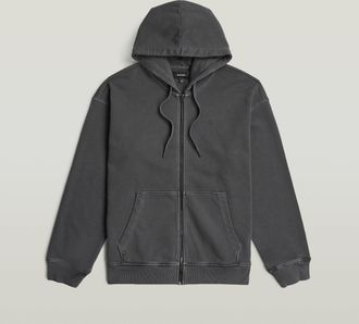 G-Star Washed Zip Hoodie - Zwart - Heren