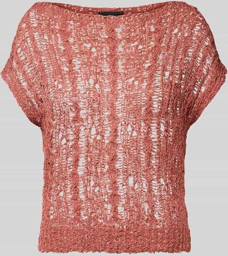Marc Cain Strickshirt mit Rundhalsausschnitt in Rostrot, Gr&ouml;&szlig;e 34