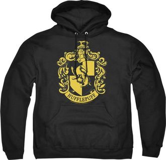 Gildan Harry Potter Hufflepuff Crest Adult Pull Over Hoodie / Hooded Sweatshirt