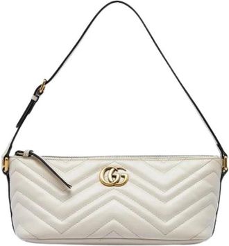 Gucci Pre-owned Shoulder Bag - Dames - Vintage Schoudertas - Wit - ONE Size - Leer - Vintage