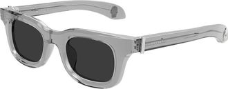 Alexander McQueen AM0547S Asian Fit 003 Mens Sunglasses Grey Size 46