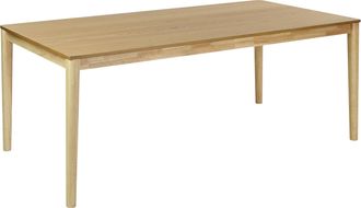 Beliani Mesa De Comedor Rectangular Con Tablero Chapado Acabado Natural Patas De Madera Maciza 200 X 100 Cm Madera De Fresno Natural Ermelo