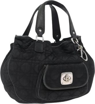 Dior Pre-owned Handbags, female, Black, Size: ONE SIZE Pre-owned Vintage Nylon Hand Bag