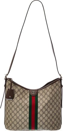 Gucci Ophidia Large Gg Supreme Canvas & Leather Tote