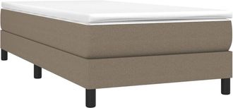 vidaXL Estructura de cama sin colchón tela gris taupe 90x190 cm Vidaxl