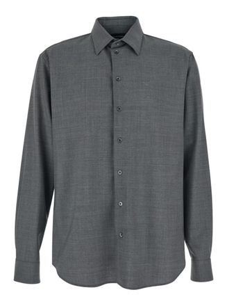 Emporio Armani Grey Regular Logo Shirt