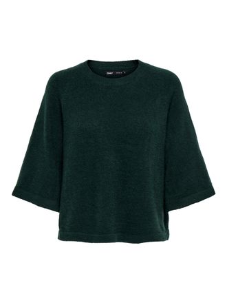Only Strickpullover ONLY ONLSIMONI 3/4 PULLOVER KNT NOOS, Damen, Gr. M, scarab detail:melange, Strick, Obermaterial: 74% Polyacryl, 24% Polyester, 2% Elast