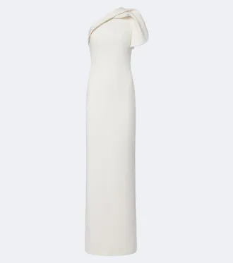SAFiYAA One-shoulder crepe gown