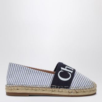 Chloé Woody striped espadrilles with logo