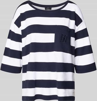 Monari Relaxed Fit Sweatshirt aus Viskose-Mix mit Brusttasche in Marine, Gr&ouml;&szlig;e 42