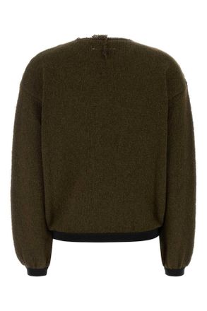 Maison Margiela Mohair Blend Crew Neck Sweater - Green
