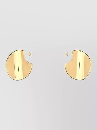 Bottega Veneta large disc earrings curved shape studs