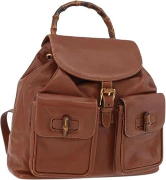 Gucci Pre-owned Backpacks, female, Brown, Size: ONE SIZE Pre-owned Vintage Backpack