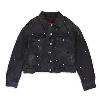 Kusikohc PADDED MULTI RIVET DENIM JACKET