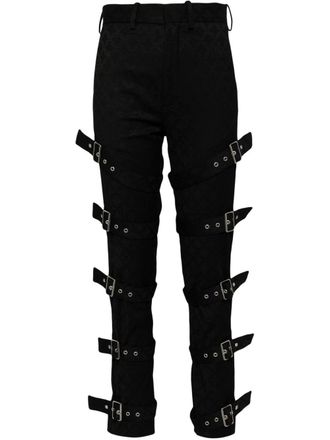Charles Jeffrey Loverboy Pantaloni con motivo jacquard - Nero