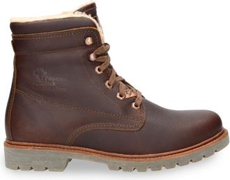 Panama Jack Mens Brown P03 Aviator Waterproof Leather Combat Boots