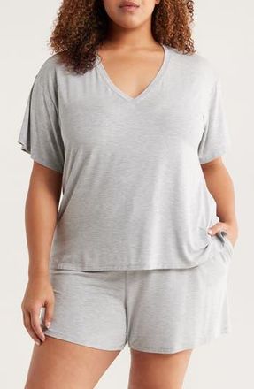 Nordstrom Cool Touch Shortie Pajamas in Grey Heather at Nordstrom Rack, Size 1X