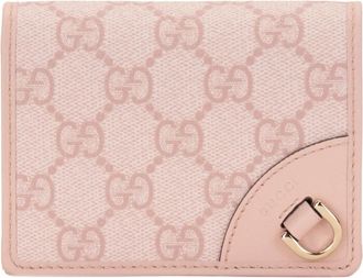 Gucci GG Emblem Mini Portemonnee - Dames - Portefeuilles - Roze - ONE Size - Leer - Accessoires