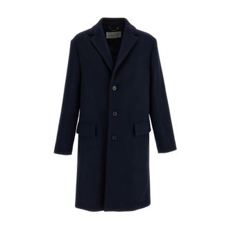 Dries Van Noten Abrigo Estructurado de Botonadura Sencilla - Coats - Hombre - Azul - M