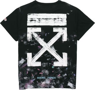 Off-white Seeing Things Washed T-Shirt Black OMAA002G20JER0089901