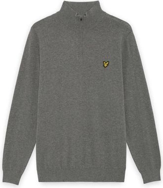 Lyle & Scott Golf Quarter Zip Jumper - Heren - Coltruien - Grijs - 2XL - Leer - Truien & Vesten