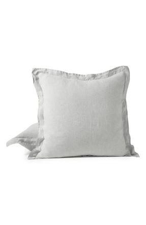 Coyuchi Relaxed Organic Linen Sham in Fog at Nordstrom, Size Standard