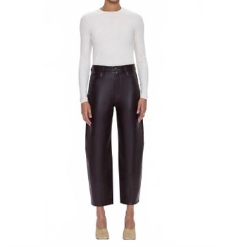 Pistola Denim Eli High Rise Barrel Pants In French Roast