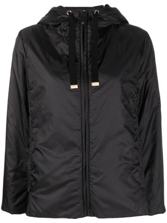 Max Mara hooded travel jacket - women - Polyester/Polyester - 44 - Black