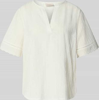 Freequent Regular Fit Bluse mit V-Ausschnitt Modell Ane in Offwhite, Gr&ouml;&szlig;e XXL