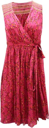 Diane Von Fürstenberg Diane Von Furstenberg Shalamar Print Wrap Dress in Pink Silk