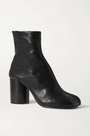 Maison Margiela Stivaletti In Pelle Con Taglio Sulla Punta Tabi - Nero