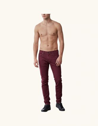 Armani Mens ARMANI JEANS 6X6J35 Mens Denim Jeans Stretch Extra Slim Fit AJ Pants Trouser - Red - Size: 33/32