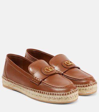 Valentino Garavani VLogo Signature leather espadrilles