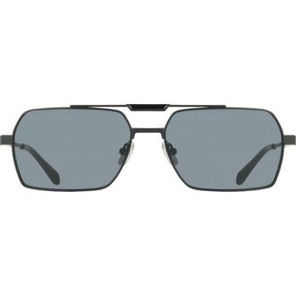 Ferragamo 61mm Navigator Sunglasses in Matte Black at Nordstrom
