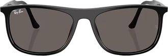 Ray-Ban Dark Grey Rectangular Unisex Sunglasses RB2216F 901/B1 58