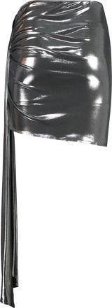 Magda Butrym Womens Draped Sheath Skirt Silver Elastane