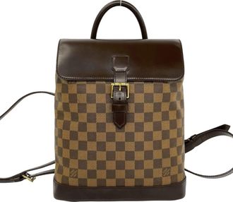 Louis Vuitton Brown Leather Pvc Backpack (Pre-Owned)
