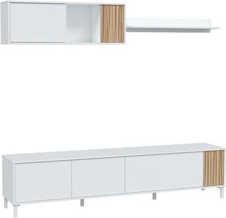 For&eacute;s Fores - Muebles De Sal&oacute;n Ethna Blanco Artik Y Natur Estilo Moderno Para Comedor 200x40cm