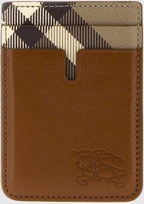 Burberry Portacarte in pelle e tessuto con motivo Vintage Check