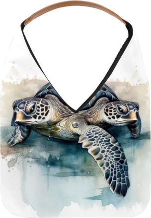 Generic Sea Turtle Reusable Lightweight Grocery Bags - Foldable Into Compact Pouch, Washable & Sturdy, Multipurpose for Shopping and Travel