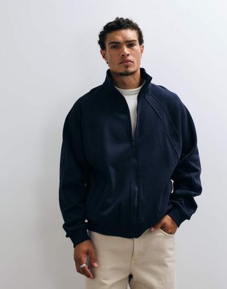 Collusion modello squadrato con collo a imbuto navy-blu navy