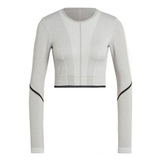 adidas (WMNS) adidas by Stella McCartney TrueStrength Long Sleeve Top Grey HR4511