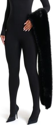 Naked Wardrobe Faux Fur Shawl in Black at Nordstrom